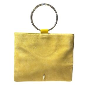 Thacker New York Le Pouche Yellow Suede Handbag